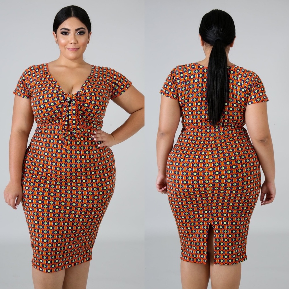 Geometric Midi Dress